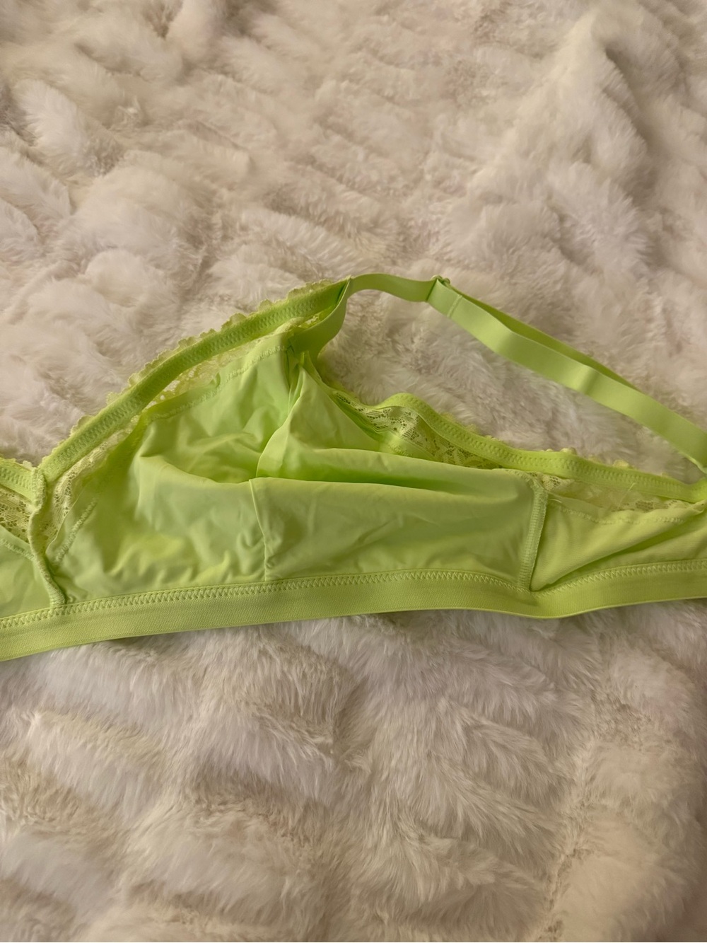 Set of Aerie Lace-Trim Bralette’s in Pink & Lime - Picture 8 of 11